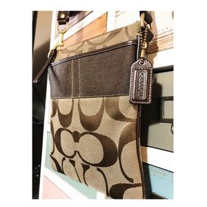 Coach Signature Khaki Crossbody